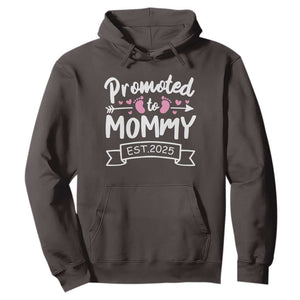 Promoted To Mommy Est 2025 Hoodie TS09 Dark Chocolate Print Your Wear
