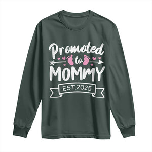 Promoted To Mommy Est 2025 Long Sleeve Shirt TS09 Dark Forest Green Print Your Wear