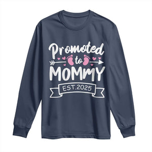 Promoted To Mommy Est 2025 Long Sleeve Shirt TS09 Navy Print Your Wear