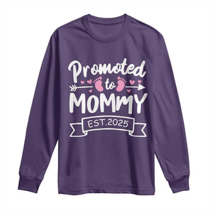 Promoted To Mommy Est 2025 Long Sleeve Shirt TS09 Purple Print Your Wear