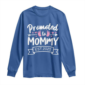Promoted To Mommy Est 2025 Long Sleeve Shirt TS09 Royal Blue Print Your Wear