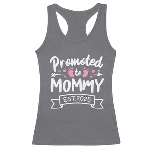 Promoted To Mommy Est 2025 Racerback Tank Top TS09 Charcoal Print Your Wear
