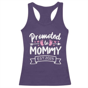 Promoted To Mommy Est 2025 Racerback Tank Top TS09 Purple Print Your Wear
