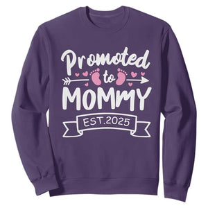 Promoted To Mommy Est 2025 Sweatshirt TS09 Purple Print Your Wear