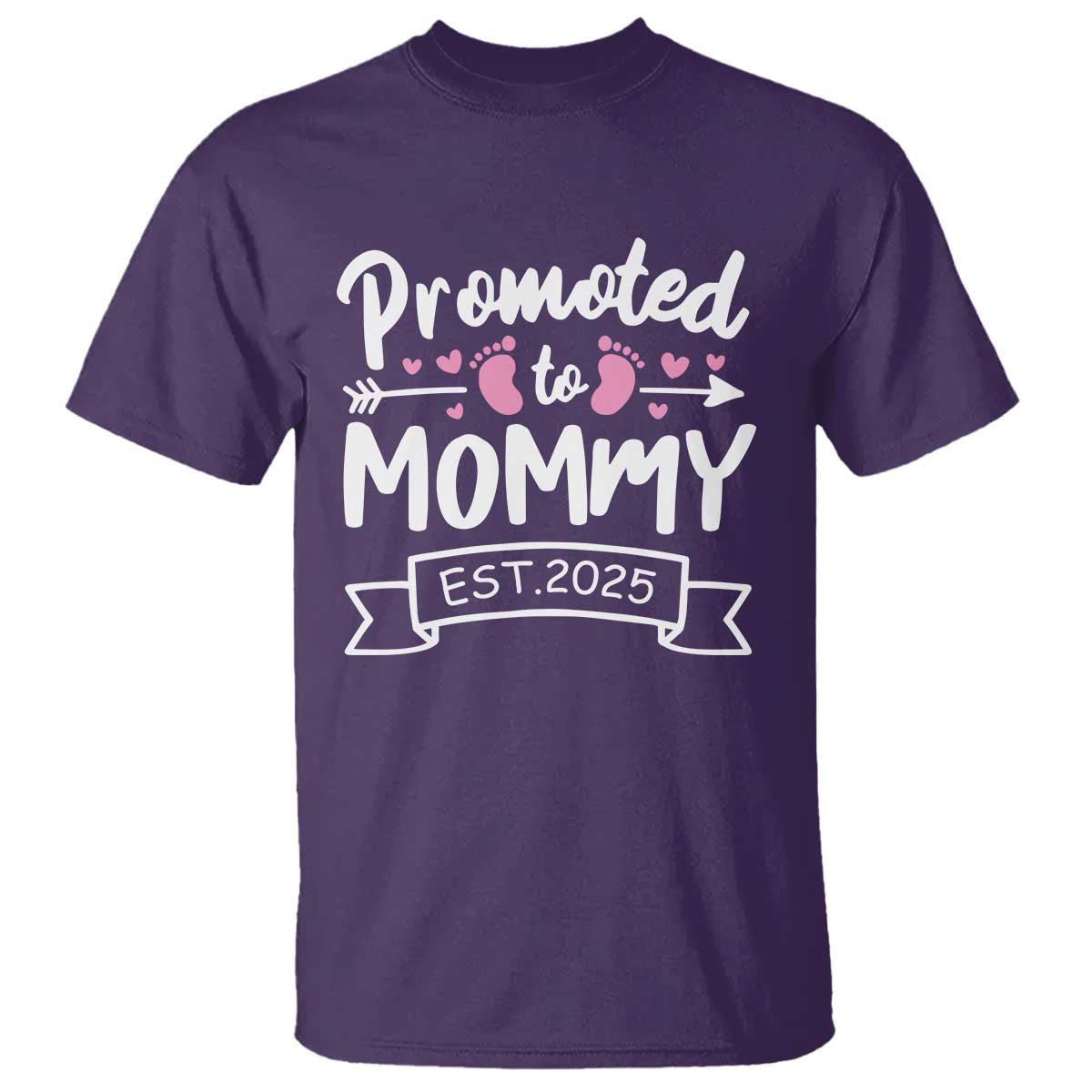 Promoted To Mommy Est 2025 T Shirt TS09 Purple Print Your Wear