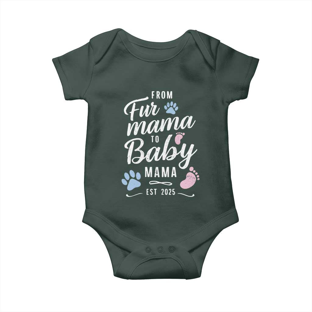 Funny From Fur Mama To Baby Mama Baby Onesie Dog Mom New Mom 2025 TS09 Print Your Wear