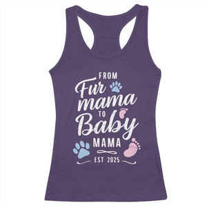 Funny From Fur Mama To Baby Mama Racerback Tank Top Dog Mom New Mom 2025 TS09 Purple Print Your Wear