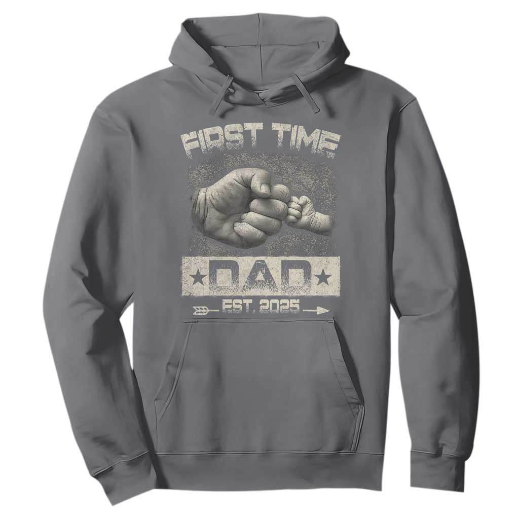 First Time Dad Est 2025 Hoodie TS09 Charcoal Print Your Wear