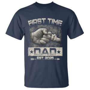 First Time Dad Est 2025 T Shirt TS09 Navy Print Your Wear