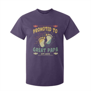 New Dad 2025 T Shirt For Kid Promoted to Great Papa TS09 Purple Print Your Wear