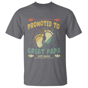 New Dad 2025 T Shirt Promoted to Great Papa TS09 Charcoal Print Your Wear
