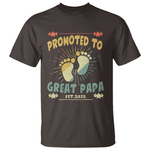 New Dad 2025 T Shirt Promoted to Great Papa TS09 Dark Chocolate Print Your Wear