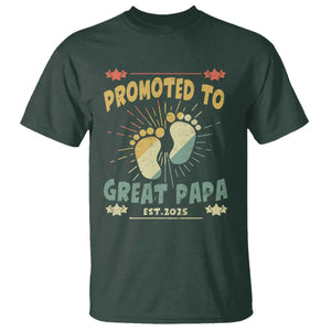 New Dad 2025 T Shirt Promoted to Great Papa TS09 Dark Forest Green Print Your Wear