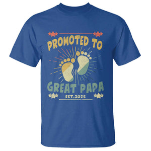 New Dad 2025 T Shirt Promoted to Great Papa TS09 Royal Blue Print Your Wear