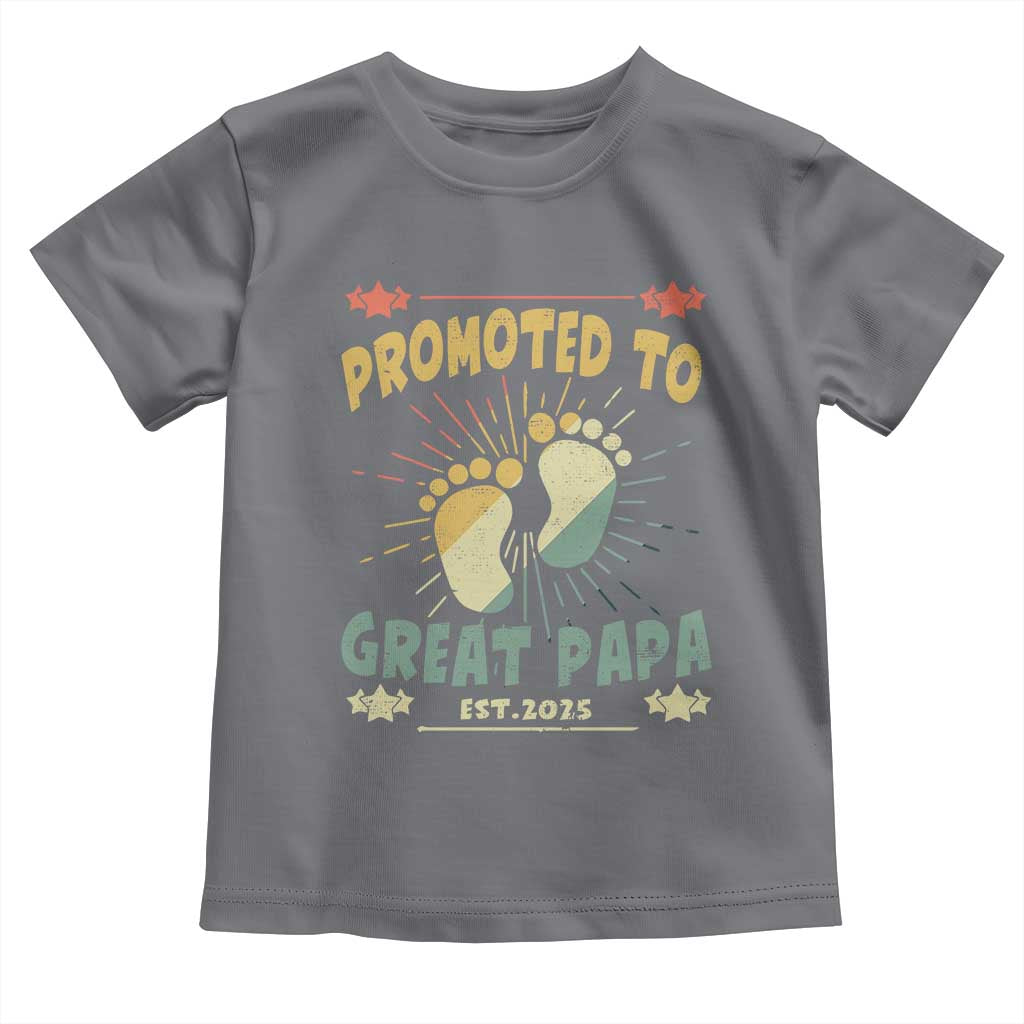 New Dad 2025 Toddler T Shirt Promoted to Great Papa TS09 Charcoal Print Your Wear