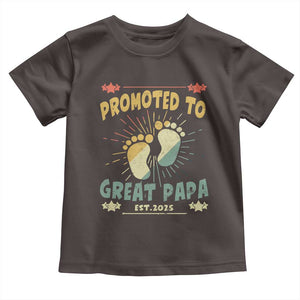 New Dad 2025 Toddler T Shirt Promoted to Great Papa TS09 Dark Chocolate Print Your Wear