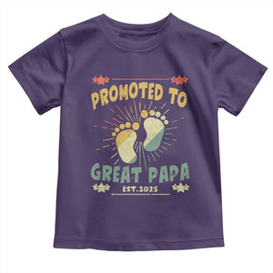 New Dad 2025 Toddler T Shirt Promoted to Great Papa TS09 Purple Print Your Wear