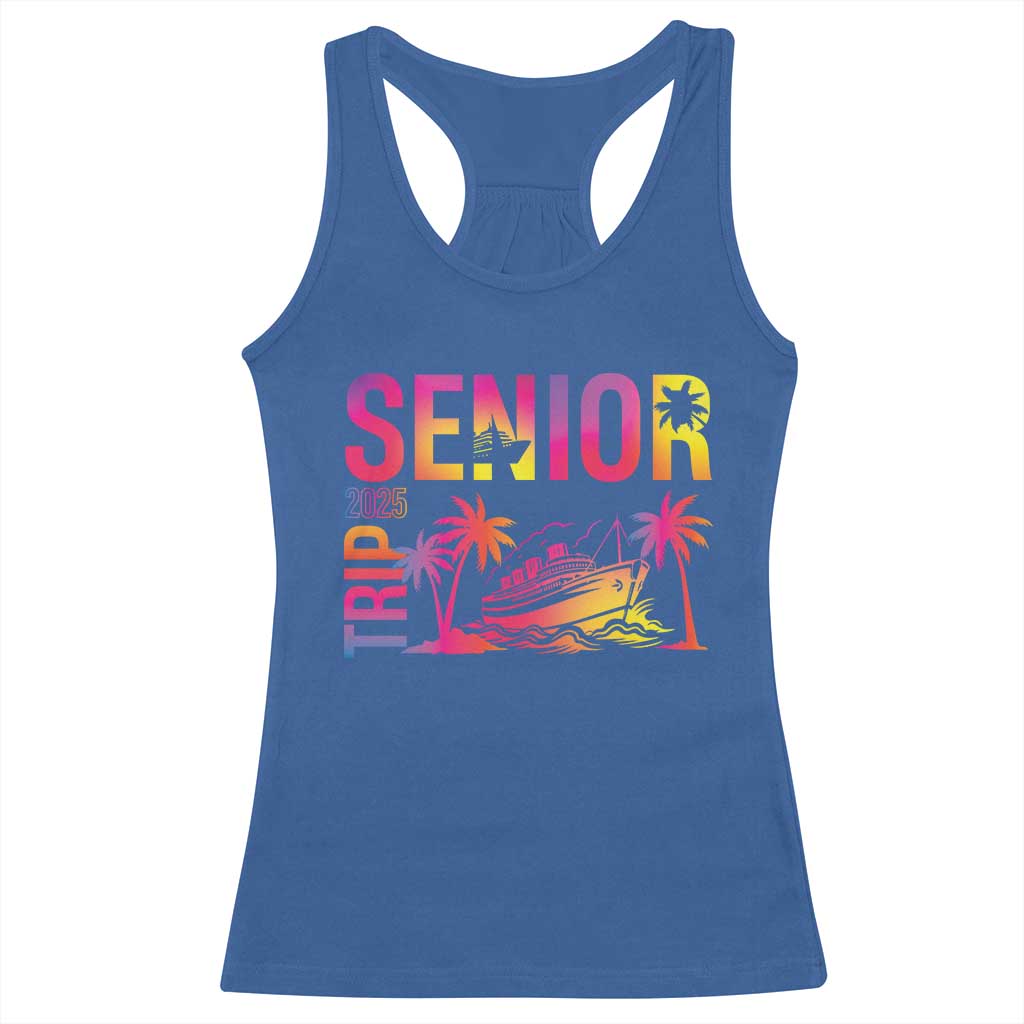Senior Trip 2025 Racerback Tank Top Class of 2025 TS09 Royal Blue Print Your Wear