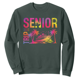Senior Trip 2025 Sweatshirt Class of 2025 TS09 Dark Forest Green Print Your Wear