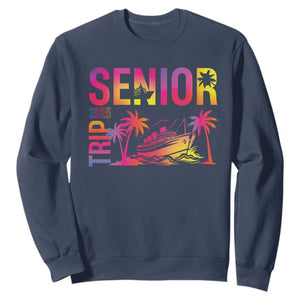 Senior Trip 2025 Sweatshirt Class of 2025 TS09 Navy Print Your Wear