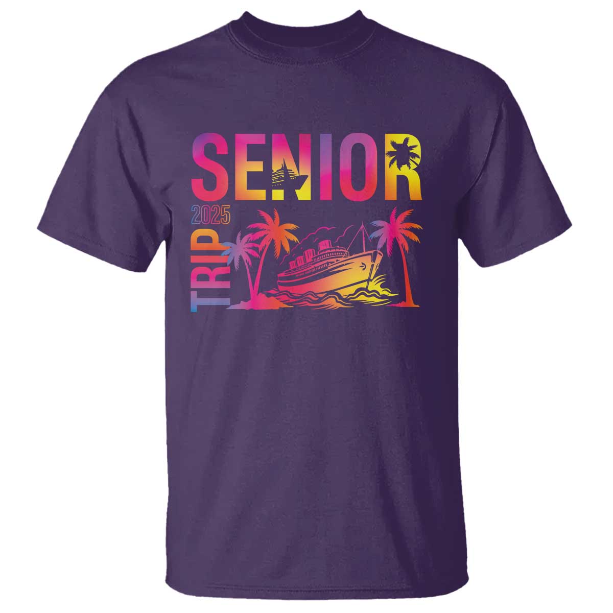 Senior Trip 2025 T Shirt Class of 2025 TS09 Purple Print Your Wear