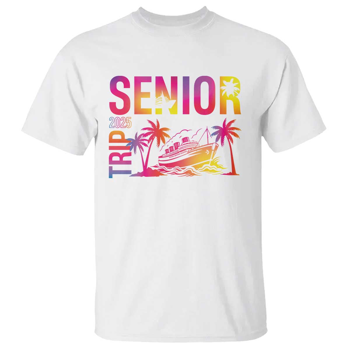 Senior Trip 2025 T Shirt Class of 2025 TS09 White Print Your Wear