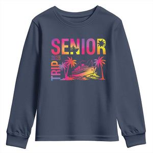 Senior Trip 2025 Youth Sweatshirt Class of 2025 TS09 Navy Print Your Wear