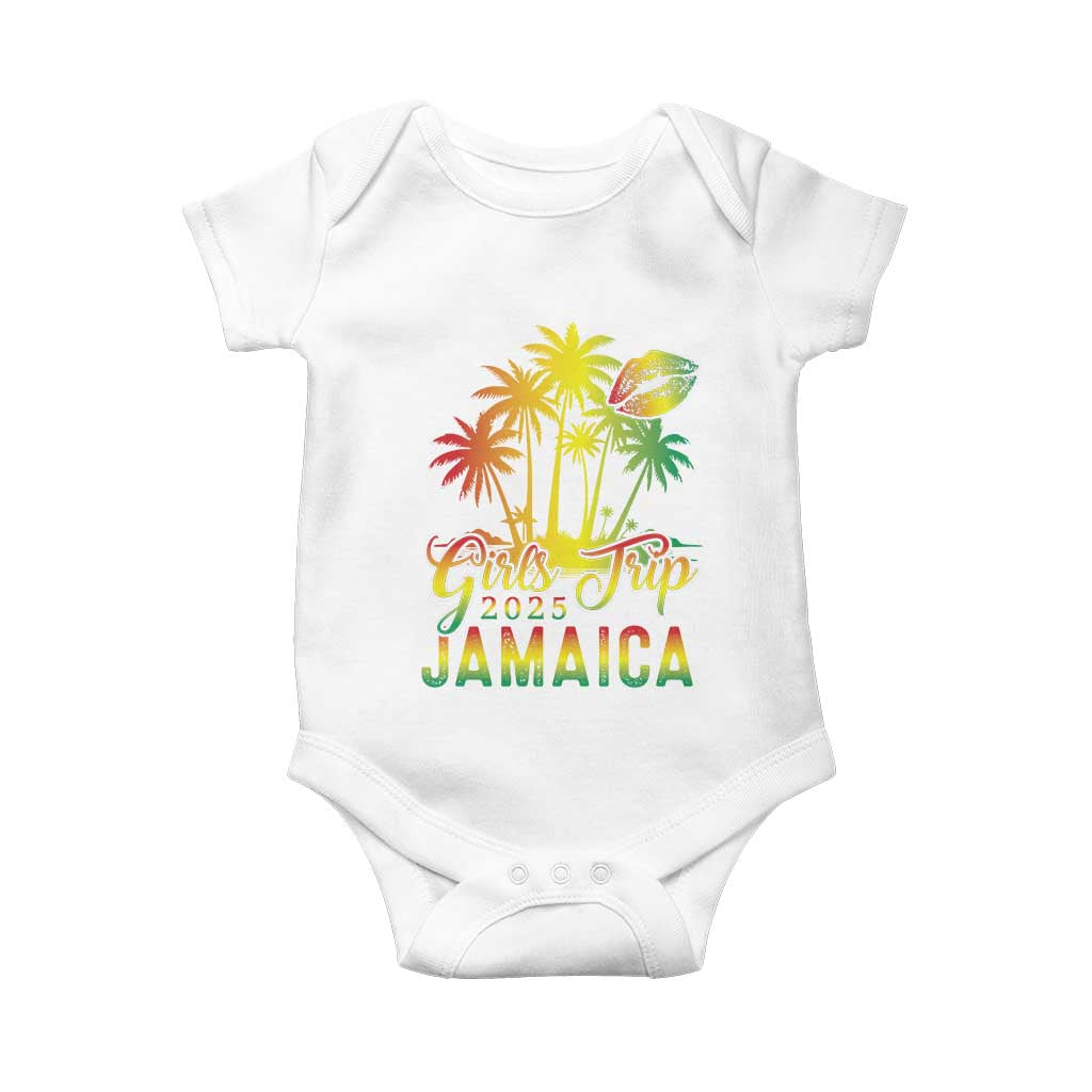 Jamaica Girls Trip 2025 Baby Onesie Summer Vacation TS09 White Print Your Wear