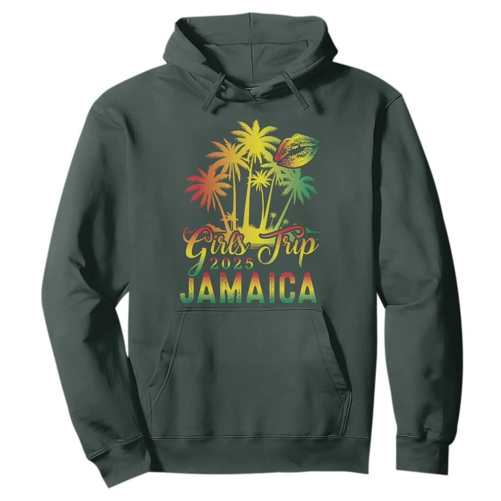 Jamaica Girls Trip 2025 Hoodie Summer Vacation TS09 Dark Forest Green Print Your Wear