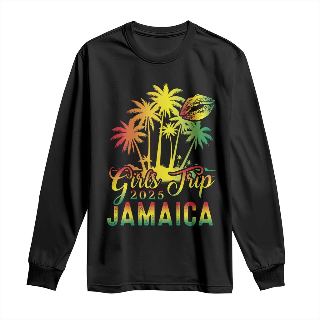 Jamaica Girls Trip 2025 Long Sleeve Shirt Summer Vacation TS09 Black Print Your Wear