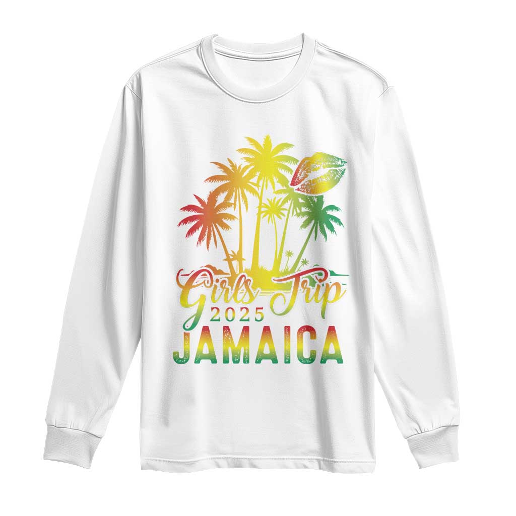 Jamaica Girls Trip 2025 Long Sleeve Shirt Summer Vacation TS09 White Print Your Wear