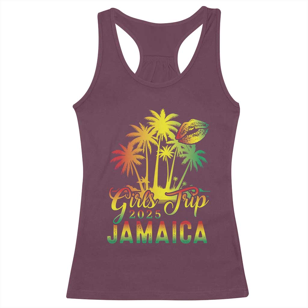 Jamaica Girls Trip 2025 Racerback Tank Top Summer Vacation TS09 Maroon Print Your Wear