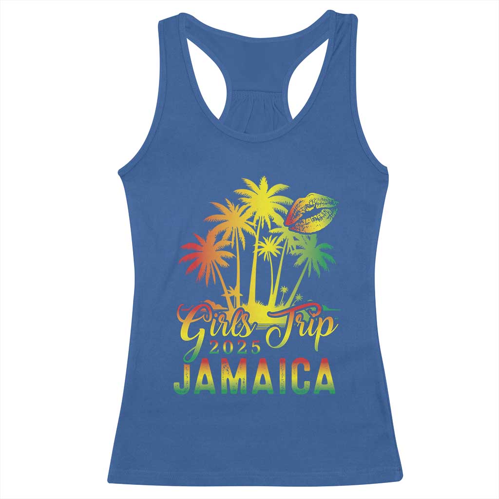 Jamaica Girls Trip 2025 Racerback Tank Top Summer Vacation TS09 Royal Blue Print Your Wear