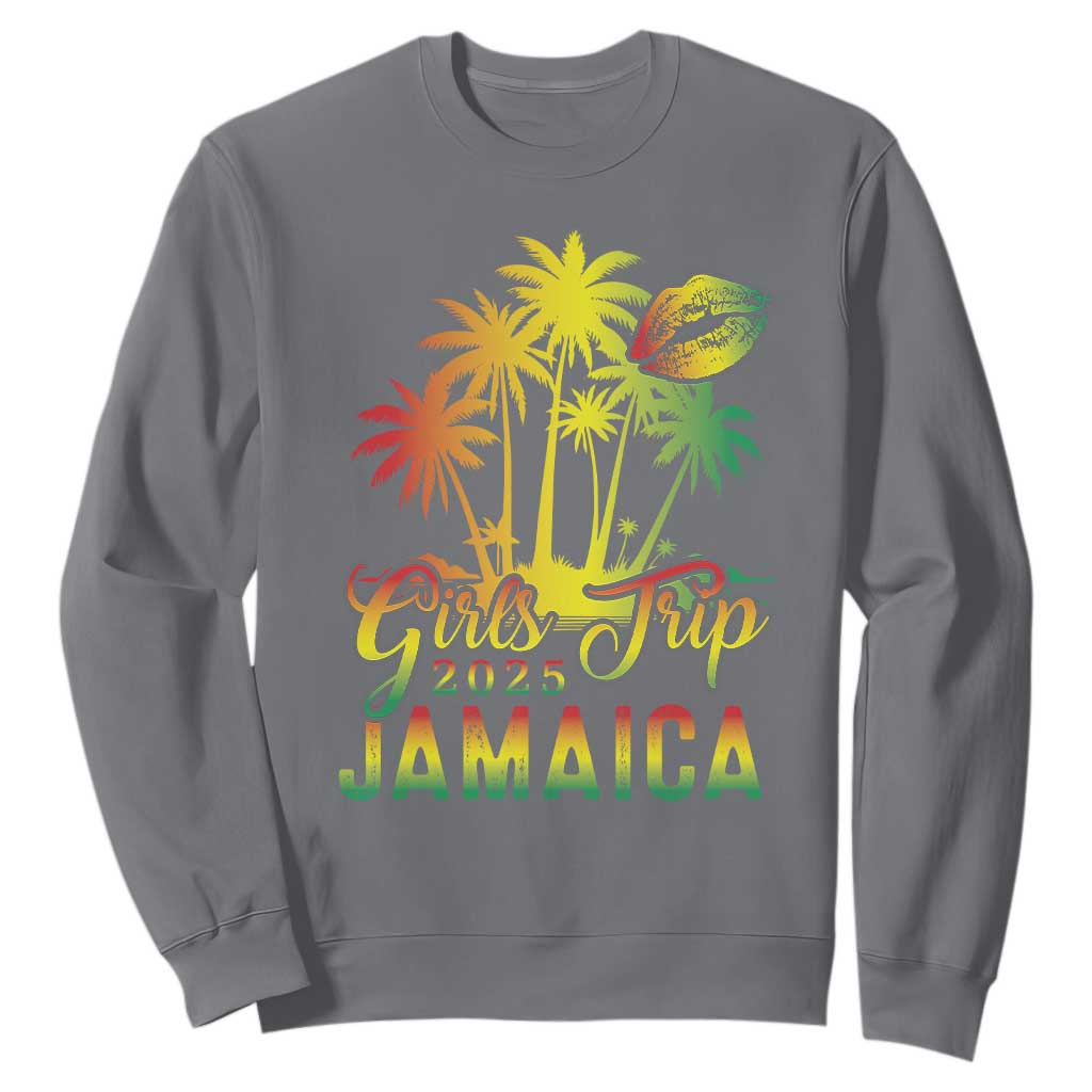 Jamaica Girls Trip 2025 Sweatshirt Summer Vacation TS09 Charcoal Print Your Wear