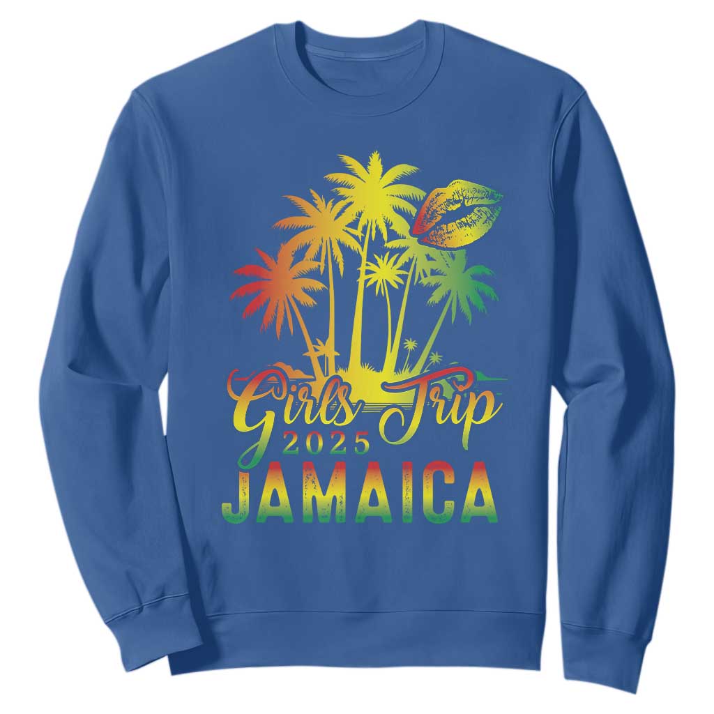 Jamaica Girls Trip 2025 Sweatshirt Summer Vacation TS09 Royal Blue Print Your Wear