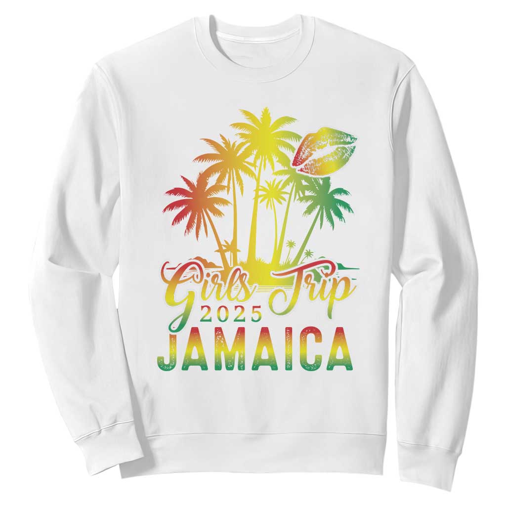 Jamaica Girls Trip 2025 Sweatshirt Summer Vacation TS09 White Print Your Wear