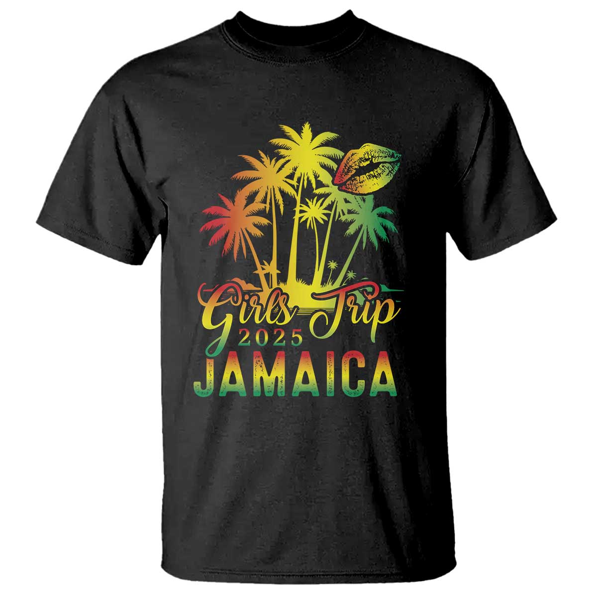 Jamaica Girls Trip 2025 T Shirt Summer Vacation TS09 Black Print Your Wear