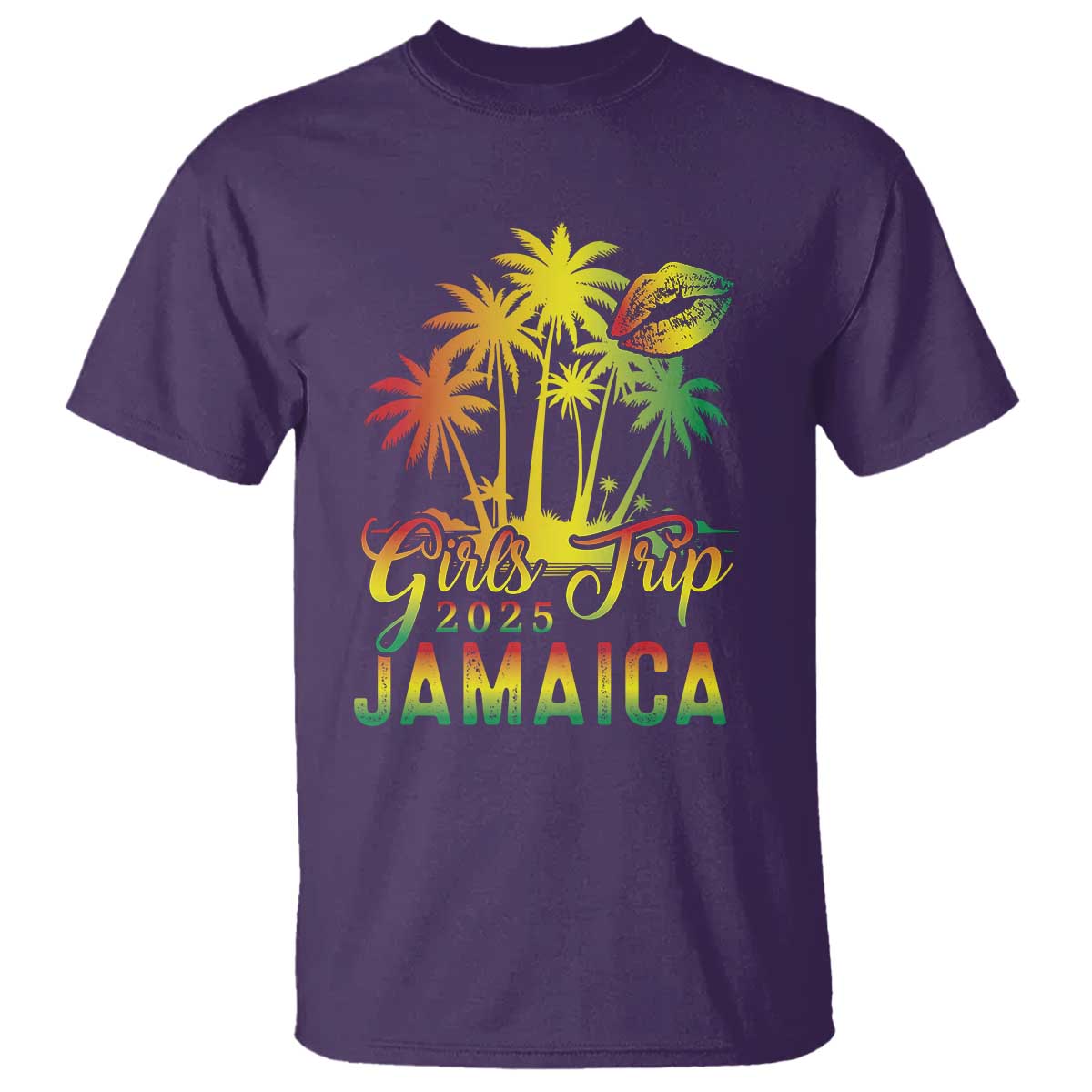 Jamaica Girls Trip 2025 T Shirt Summer Vacation TS09 Purple Print Your Wear
