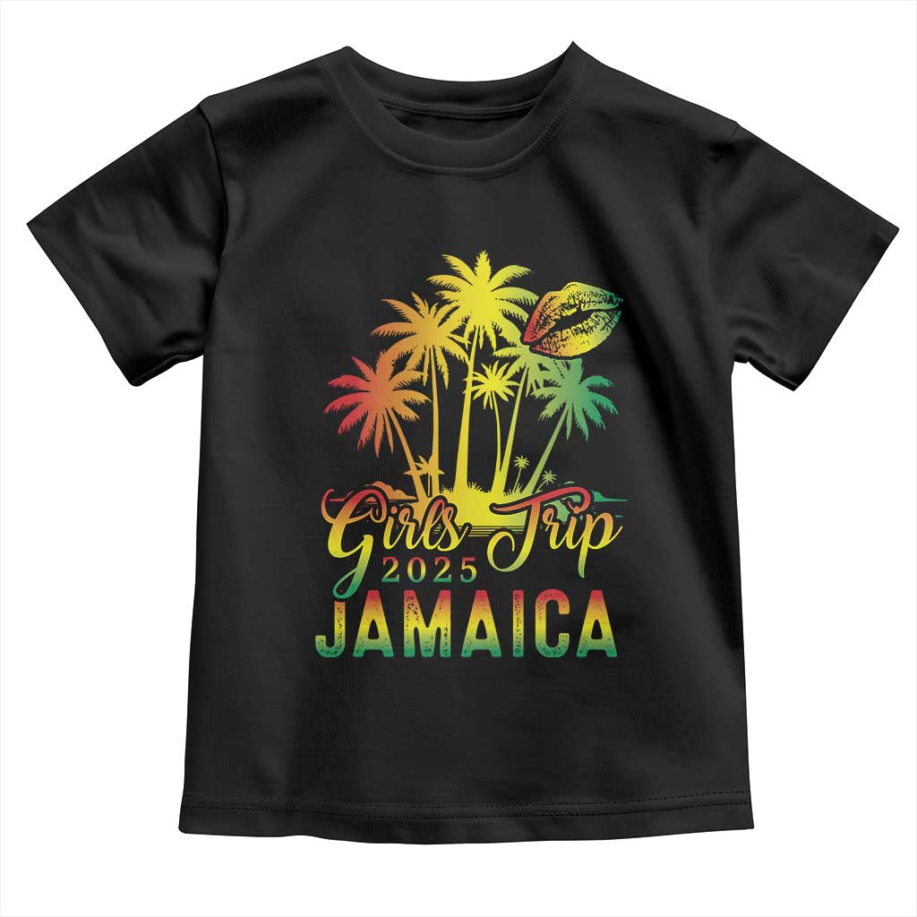 Jamaica Girls Trip 2025 Toddler T Shirt Summer Vacation TS09 Black Print Your Wear