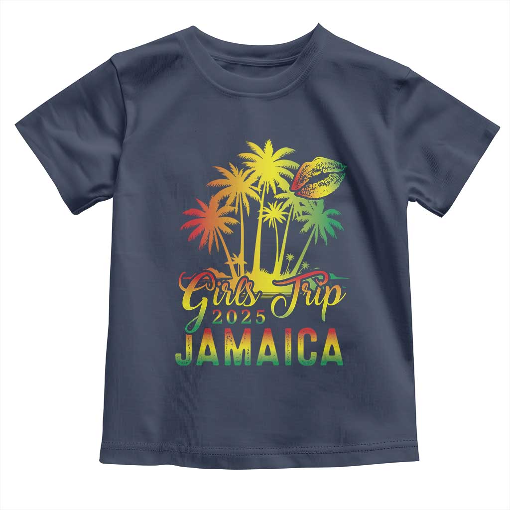Jamaica Girls Trip 2025 Toddler T Shirt Summer Vacation TS09 Navy Print Your Wear