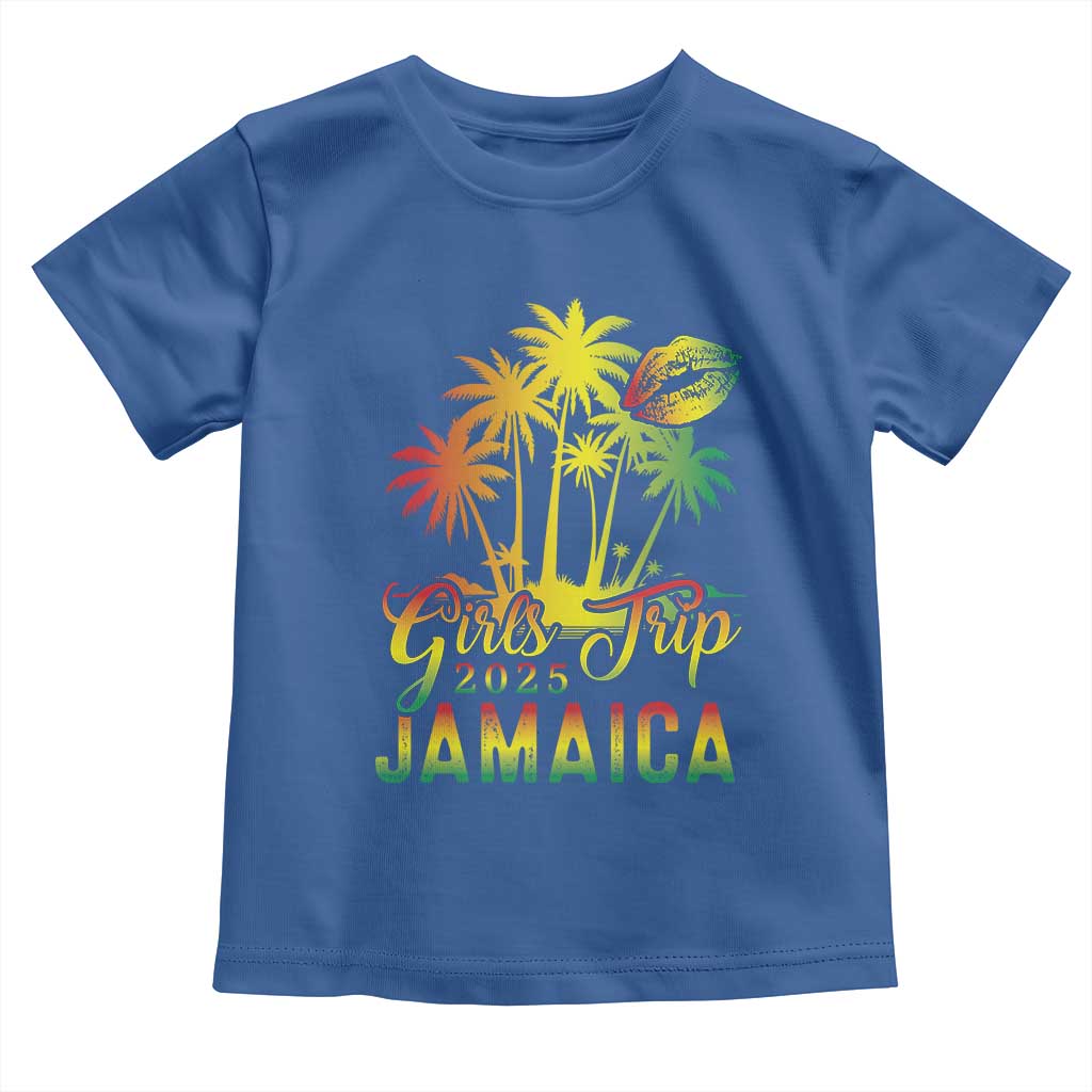 Jamaica Girls Trip 2025 Toddler T Shirt Summer Vacation TS09 Royal Blue Print Your Wear