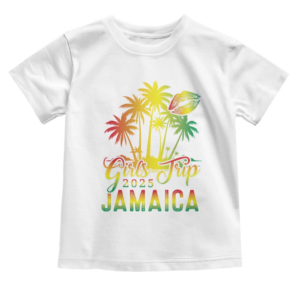 Jamaica Girls Trip 2025 Toddler T Shirt Summer Vacation TS09 White Print Your Wear
