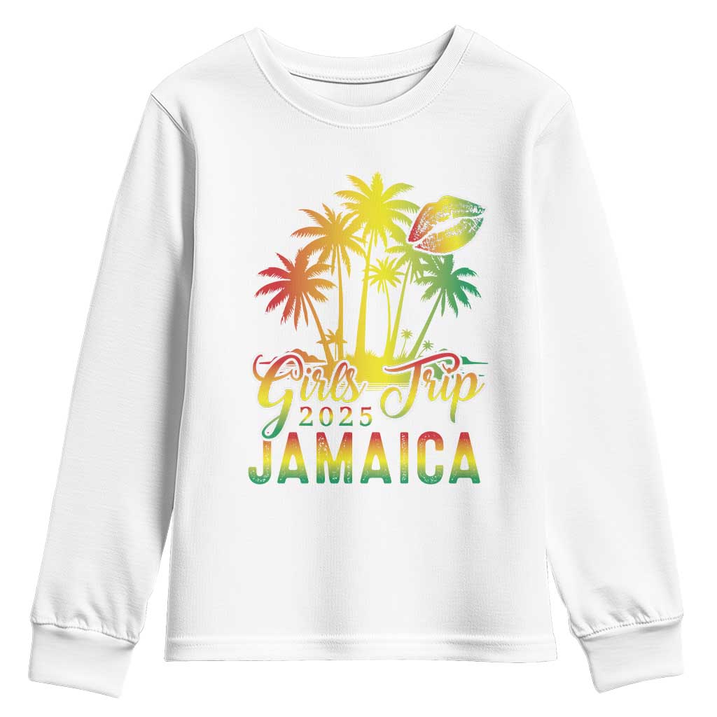 Jamaica Girls Trip 2025 Youth Sweatshirt Summer Vacation TS09 White Print Your Wear