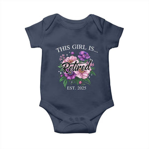 This Girl Is Retired Est 2025 Baby Onesie TS09 Navy Print Your Wear