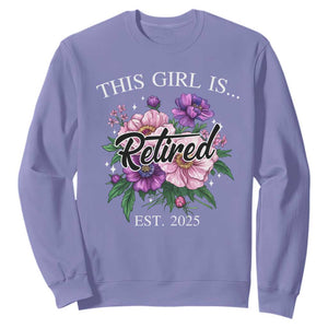 This Girl Is Retired Est 2025 Sweatshirt TS09 Violet Print Your Wear
