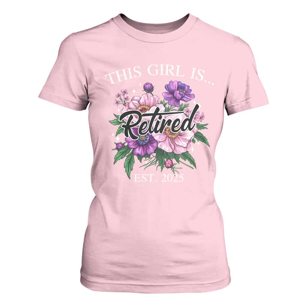 This Girl Is Retired Est 2025 T Shirt For Women TS09 Light Pink Print Your Wear