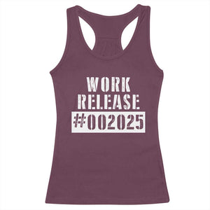 Funny Retirement 2025 Racerback Tank Top Work Release TS09 Maroon Print Your Wear