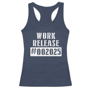 Funny Retirement 2025 Racerback Tank Top Work Release TS09 Navy Print Your Wear