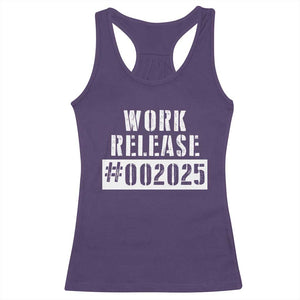 Funny Retirement 2025 Racerback Tank Top Work Release TS09 Purple Print Your Wear