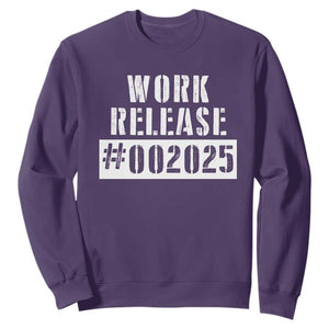 Funny Retirement 2025 Sweatshirt Work Release TS09 Purple Print Your Wear